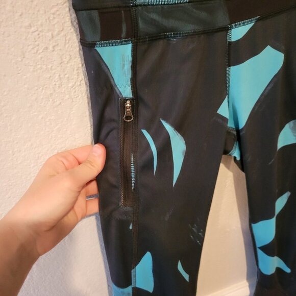 Lululemon Inspire Tight *Full-On Luxtreme (Mesh) Peacock Blue Black W5G70S Sz 4 - Picture 6 of 14